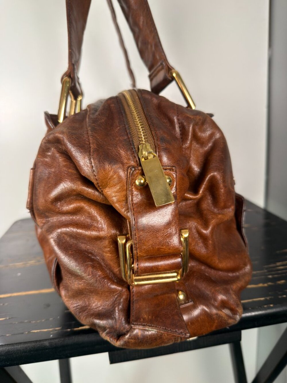 Kooba Brown Leather Shoulder Bag Purse - Picture 5 of 15